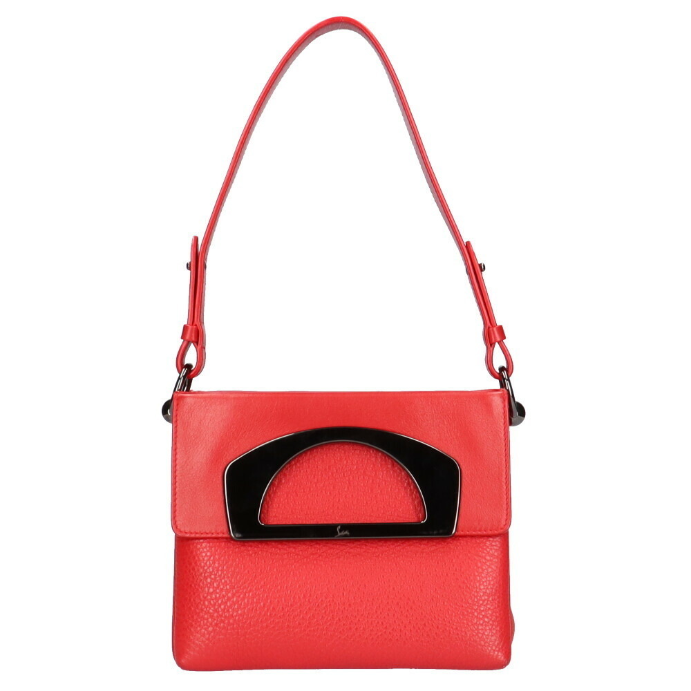 Christian Louboutin Passage Leather Shoulder Bag Red